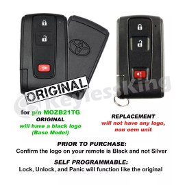 KeylessKing* Replacement Remote Key Fob for 2004 2005 2006 2007 2008 2009 Toyota Prius