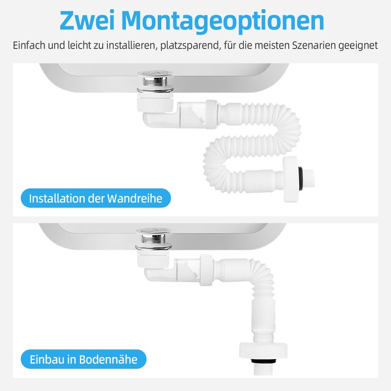CEOTIS 1 1/4 Inch Siphon, Drain Hose, Space-Saving Siphon for