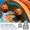 MABLEVI 36 Pcs Upgrade Screw Extractor Set, 3/8” Drive Multi-Spline