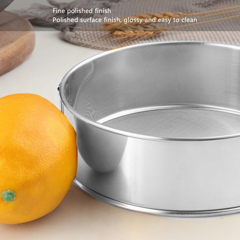 Large Size Round Sifter 80 Mesh, Coated Stainless Steel Flour