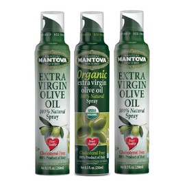 Mantova Extra Virgin Olive Oil Spray Set - Organic Extra Virgin Olive Oil Spray | 100% Extra Virgin Olive Oil Spray - Product Of Italy, 3 Count, 8 Fl Oz