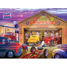 MasterPieces 750 Piece Jigsaw Puzzle for Adults, Family, Or Kids - Old Timer's Hot Rods - 18"x24"