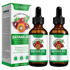 KPNEMA Batana Oil for Hair Growth, 2 Pack 100% Pure Natural Organic, Moisturizing Skin and Hair Care for Dryness and Roughness, Anti-aging (2.02 Fl Oz (Pack of 2))