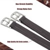 Jeereal Non-Stretch Stability English Stirrup Leathers with Strong Nylon Core