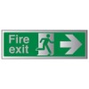 VSafety Fire Exit-Fire Exit Arrow Right Sign - 300mm x