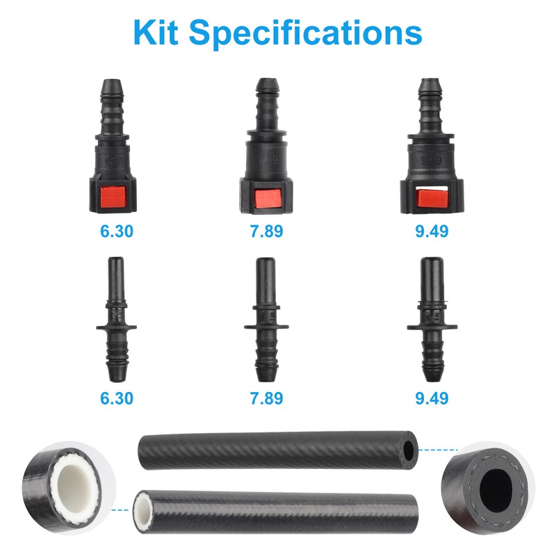 EeeKitOnline Fuel Injection Pressure Tester Injector Pump Gauge Kit with