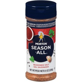 Morton Season-All Seasoned Salt, Seasoning Salt with Less Sodium, 8 Ounce (Pack of 12)