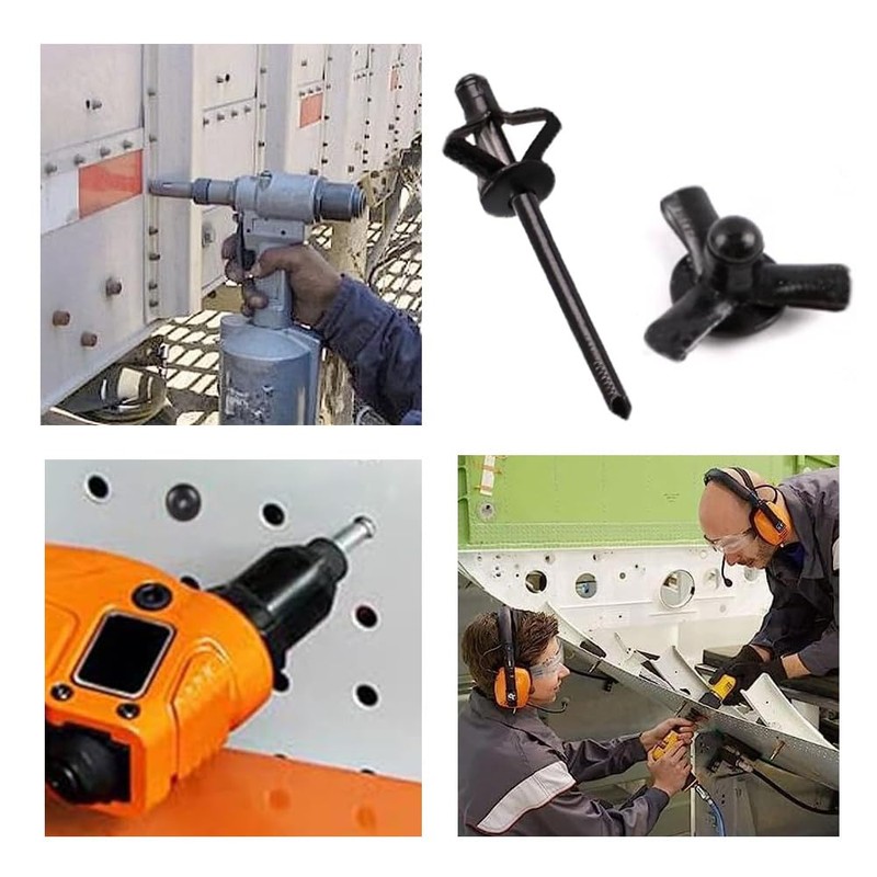 100Pcs Tri-Fold Exploding Aluminum Blind Rivet Tri Grip Rivet for