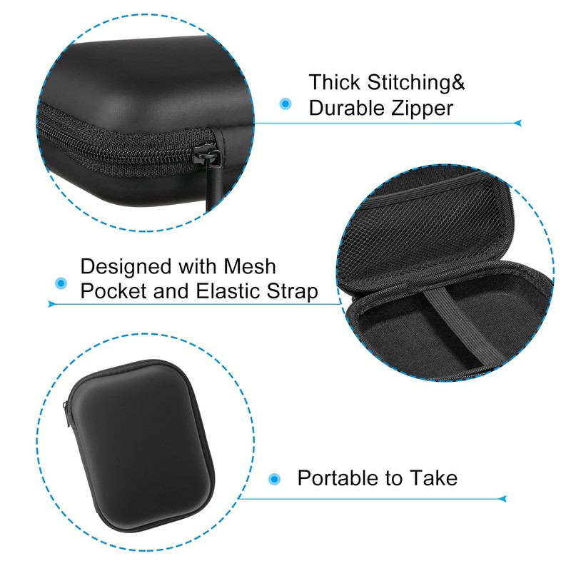 PATIKIL 160x130mm Electronic Notebook Case EVA Hard Waterproof Rectangle Travel