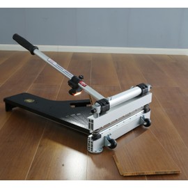 Laminate Floor Cutter, 13” Vinyl Floor Cutter with Wheels – Easy Angle & Length Cutting, Flooring Tools - Cuts Laminate Floor, Engineered Wood, LVP, LVT, VCT, SPC, WPC, HSS Blade/LED Light