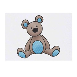 'Baby Boy Bear' Temporary Tattoo - Water Resistant, Skin-Safe, Non-Toxic Transfer (TO00030358)