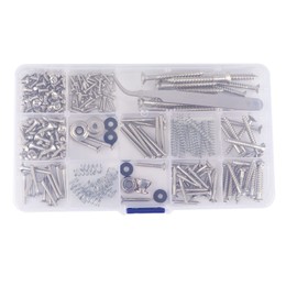 Guitar Screws Kit, Guitar Hardware Luthier Parts-kit, for Tele/Strat/SQ, Bridge, Guitar Strap End Pins, Tuner, Pickguard, Neck Plate, Pickup, Switch, Guitar DIY Kit (Metric, Chrome)
