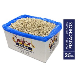 Setton Farms Pistachios, Bulk Box of Roasted Unsalted Pistachios, Premium California In Shell Pistachio Nuts, 25 pound case, Large Pistachios, Certified Non GMO, Gluten Free, Vegan and Kosher