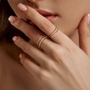 Roheafer 4 Pcs Gold Rings for Women - 14K Gold