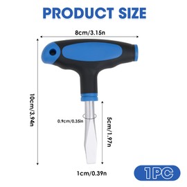 EBQOSK Large Flat Head Screwdriver, T Handle 10mm Wide Flat Head Screwdriver - Flathead Screwdrivers Tool for Slotted Screws, Release Plate, Camera Tripod Monopod and General Maintenance