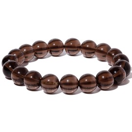 Lightock 10mm Round Beads Stretch Bracelets for Men Women Gem Semi Precious Gemstone Beaded Bracelets 7 Inch Unisex Gifts (Ice Obsidian)