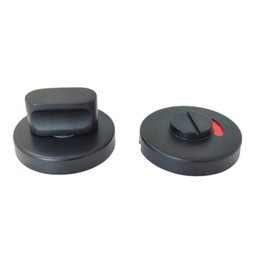 VOANZO Stainless Steel Thumb Turn Lock Toilet Door Lock Thumb Turn and Release Set for Internal Bathroom and Toilet Doors-Black