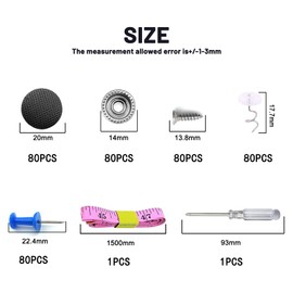 402Pcs Car Roof Headliner Repair Kit, Auto Roof Snap Rivets Retainer 80pcs Rivets Repair Button for Interior Ceiling Cloth Fixing Repair Buckle with Installation Tool (Black Grid)