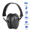 Foldable Protection Earmuff Learning Sleeping AntiNoise Industry Hearing Protector(Black )