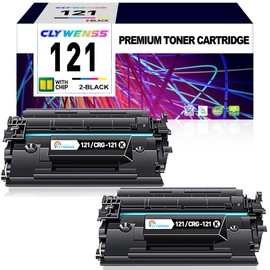 CLYWENSS 121 Black Toner Cartridge Replacement for Canon 121 CRG-121 CRG121 | Works with Canon imageCLASS D1620 D1650 Printer ( High Yield - 5000 Pages, 2-Pack)