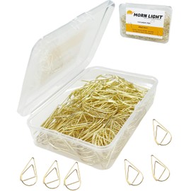 200 Pcs Teardrop Paper Clips Bulk,Stainless Steel Rust-Resistant Paperclips for Wedding Invitations, 3X Stronger Hold with Mirror Polish (Gold, 1inch)