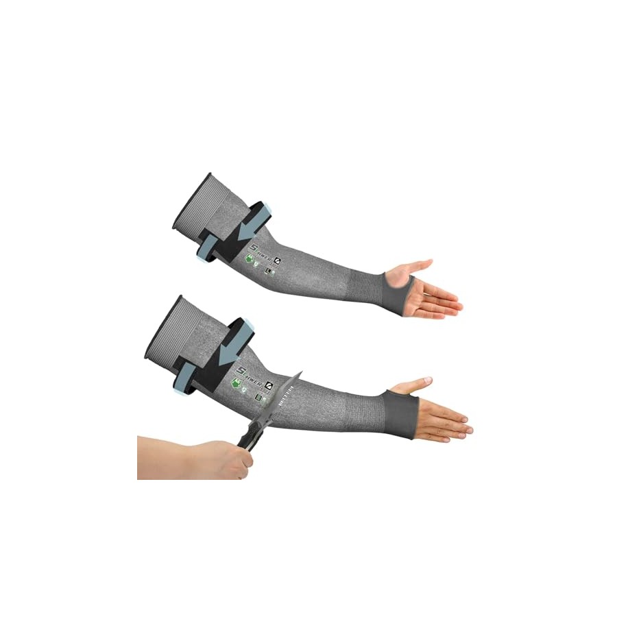 Schwer A6 Cut Resistant Arm Sleeves - Lightweight & Breathable