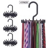 4 Pack Tie Rack Hanger Holder Hooks Organizer for Mens,