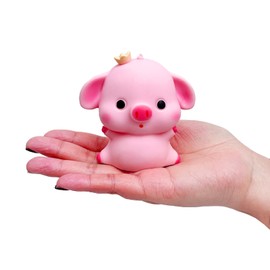 funnysquee Pink Pig Squishies Toy Stress Relief Kawaii Soft Animal Funny Piggy Stretch and Squeeze Stress Toys Birthday Gift for Kid (Pink Pig)