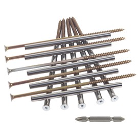 Gutter Screws 7-Inch Spike/5-Inch Ferrule 10-Pack Gutter Nails Metal Brackets Tools for Sagging Gutters and Maintenance (White)