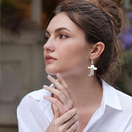 Cowgirl Earrings for Women Dangling Rhinestone Cowboy Hat Boot Drop Dangle Earrings Pink Cowgirl Earrings Trendy Jewelry Gifts