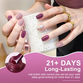 Nail Polish with Glossy Shimmery Finish - Long Lasting Chip Resistant Formula, No U V Lamp Needed- Fuchsia 0.35fl oz