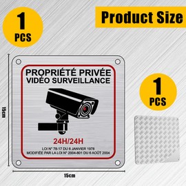 flintronic French Safety Warning Sign - 1 Pack 15 x 15 cm