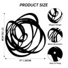 Abstract Black Metal Wall Art, Modern Line Sculpture for Living