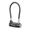 AMIR 4 Digit Combination Padlock, 6.9 inch Outdoor Padlock with