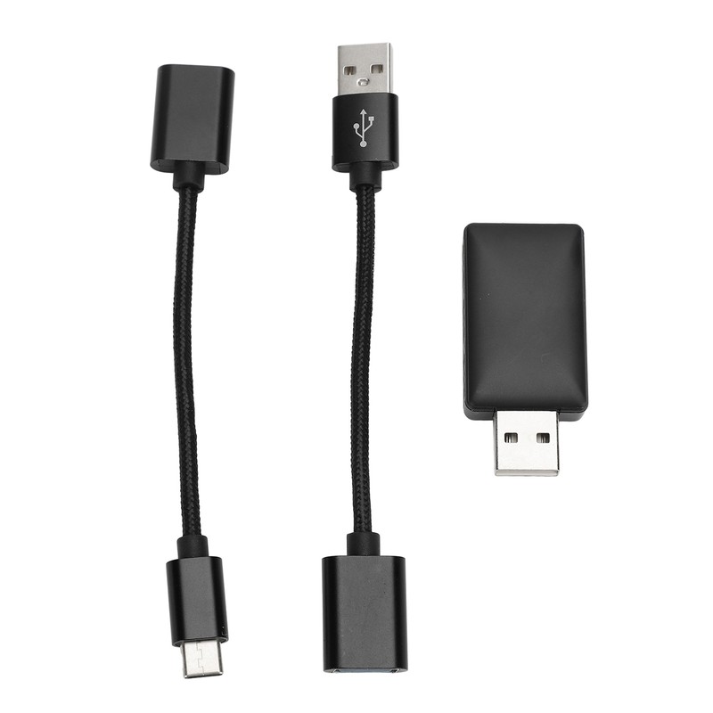 for Carplay Wireless Adapter with USB C USB A Cable