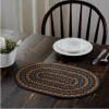 VHC Black & Tan Jute Placemat 12x18~ Rustic Farmhouse