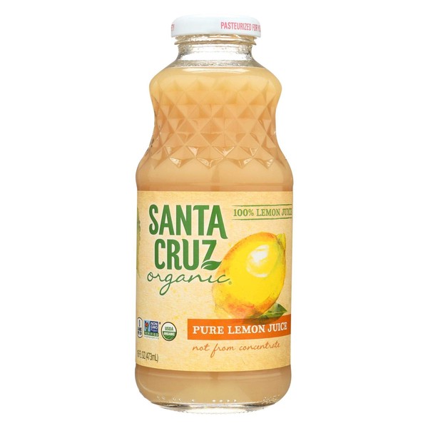 Santa Cruz Organic 100 Percent Lemon Juice, 16 Ounce - 12 per case.