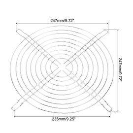 PATIKIL 200mm Fan Grill with Screws, 3 Pack Chrome Plated Iron Frame Ventilator Grill Protector Mesh Dustproof Case Cover for Computer PC, Silver Tone