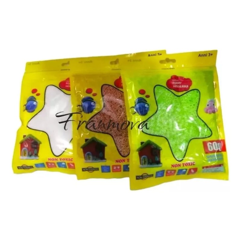 Movasa 3 Bolsas Foamy Moldeable 60g Color Manualidades