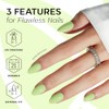 modelones Uñas postizas cortas Modelones Green Press on Almendra, con