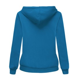 SWISSWELL Hoodies for Women Winter Fleece Sweatshirt - Full Zip Up Thick Sherpa Lined Hooded Jacket Dark Teal Blue Medium