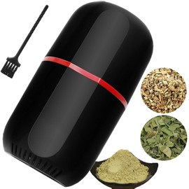 Molinillo de hierbas eléctrico, Turimon grande molinillo/molino/trituradora de hierbas/café para especias y hierbas con cepillo de limpieza - Negro