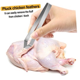 TOVINANNA 3sets Stainless Steel Manual Tweezers Pig Hair Tweezers Flat Collet for Fine Coarse Hair Removal 6pcs*3