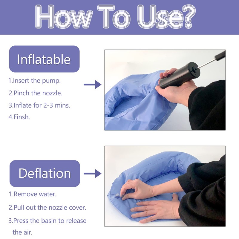 Inflatable Bedpan - Potty Bedside Toilet Nursing Urinals for Mother