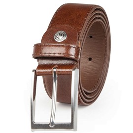 LINDENMANN Men's Full Leather Belt Made of Cowhide Leather, 35 mm Wide, Can Be Shortened, XXL Mogano, brown, Bundweite 100 cm Gesamtlänge 115 cm W 39.5 XL