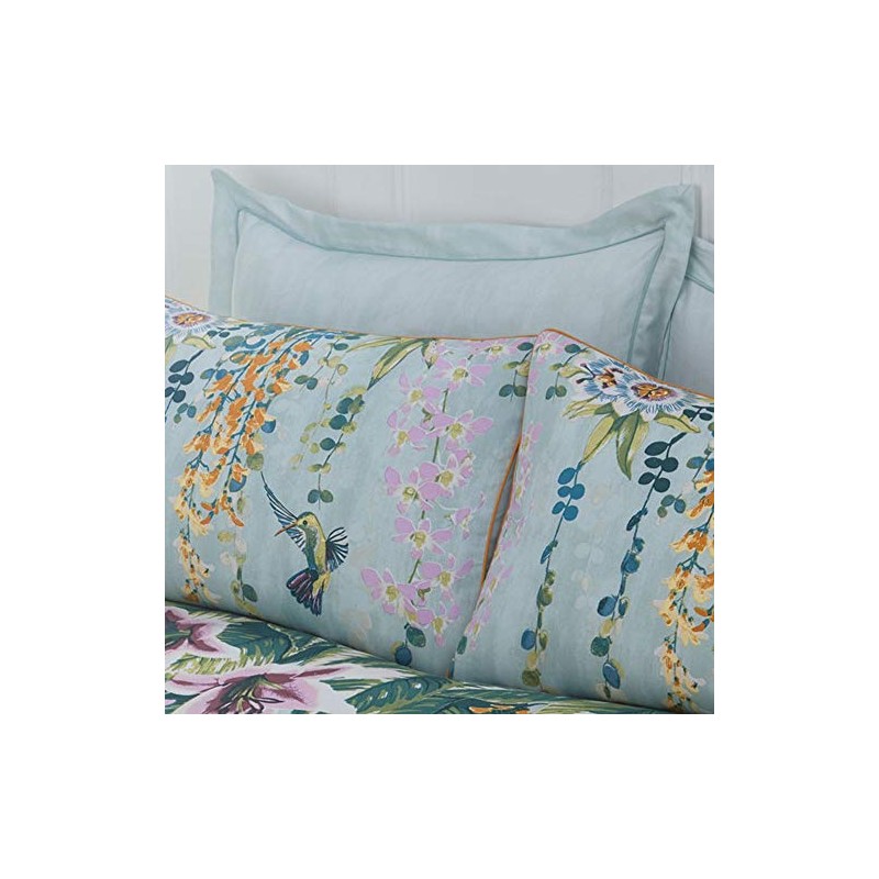 Paoletti Contemporary Hanging Gardens Oxford Pillowcase Set, Mint Green, One