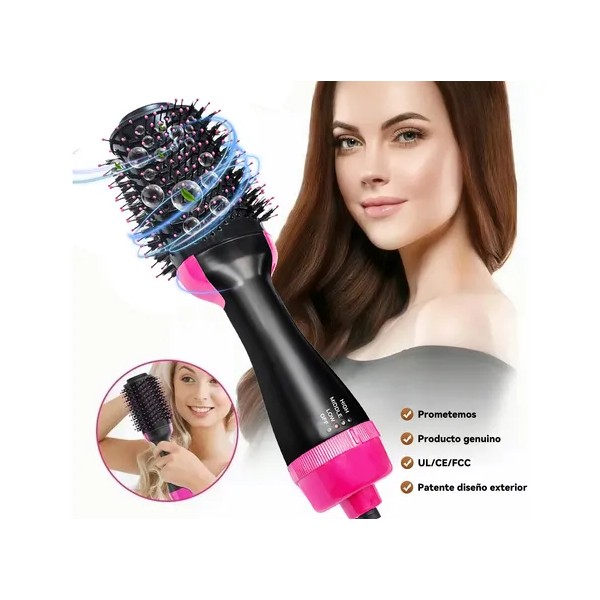 Cepillo Alaciador/rizador Eléctrico Ionic Peine 1000w 4 En 1