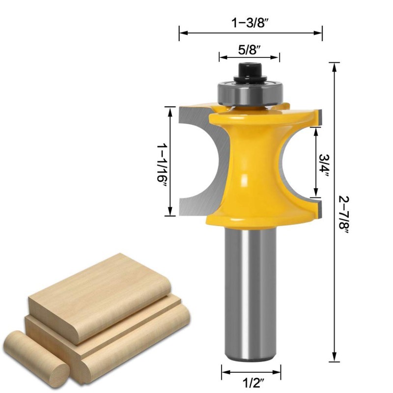 APLUS Half Rod Cutter, 5 Pieces Half Round Bearing Bullnose