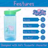 Kids Water Bottle with Straw, 420ml George Pig Plastic Water