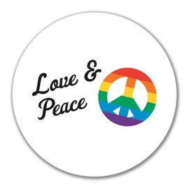 Huuraa Sticker Love & Peace Gift 10 cm Sticker Love & Peace Gift Idea